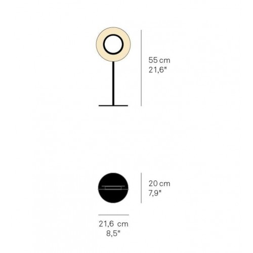 엘제트에프 Lens CR M Circular 테이블 Dim 네추럴 비치 / 골드 LZF Lens CR M Circular Table Dim Natural beech / Gold 05041