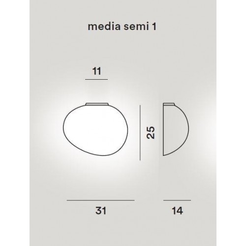 포스카리니 그레그 Media (M) semi 1 그래파이트 Foscarini Gregg Media (M) semi 1 Graphite 01881