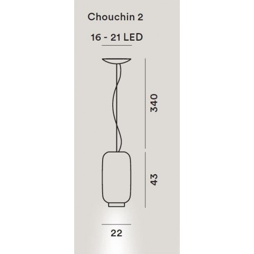 포스카리니 쵸친 2 LED Dim. 화이트 / 화이트 Foscarini Chouchin 2 LED Dim. White / White 01679