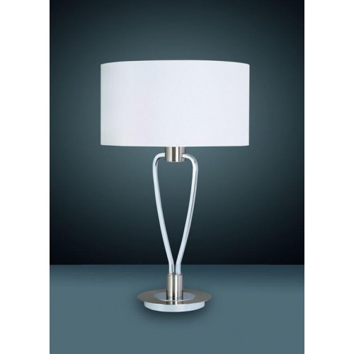 트리오 Paris II 테이블조명/책상조명 매티드 니켈 / 화이트 Trio Paris II Table Lamp Matted nickel / White 33899