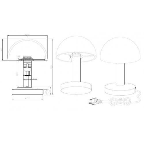 트리오 Fynn 테이블조명/책상조명 Rusty / 화이트 Trio Fynn Table Lamp Rusty / White 33340