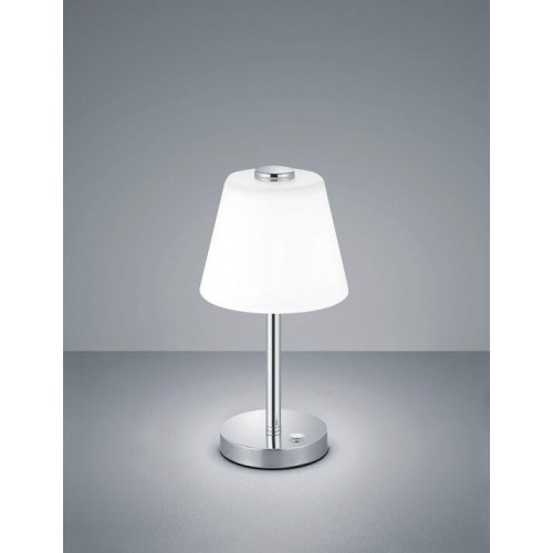 트리오 Emerald 테이블조명/책상조명 크롬 / 화이트 Trio Emerald Table Lamp Chrome / White 33315