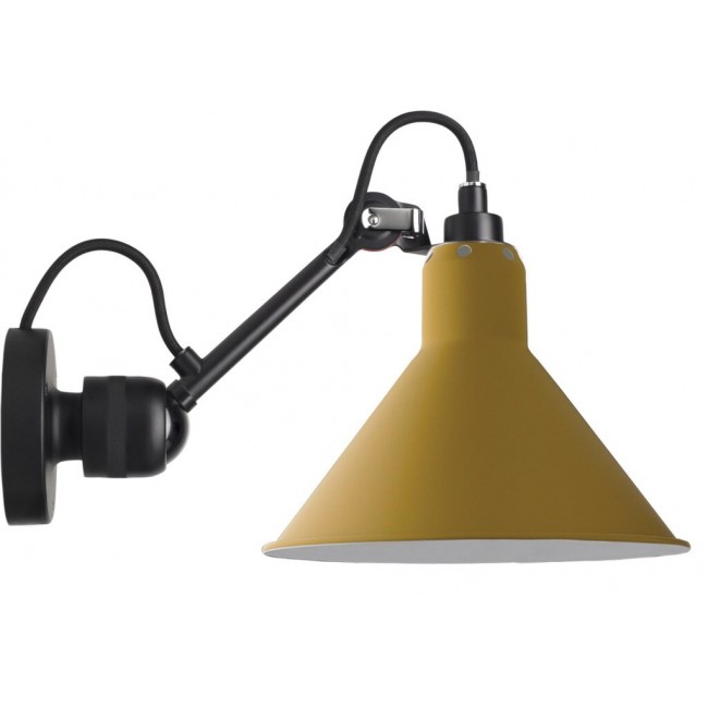 DCW 에디션 램프 그라스 304 Conic 블랙 / 옐로우 DCW EDITIONS Lampe Gras 304 Conic Black / Yellow 28769