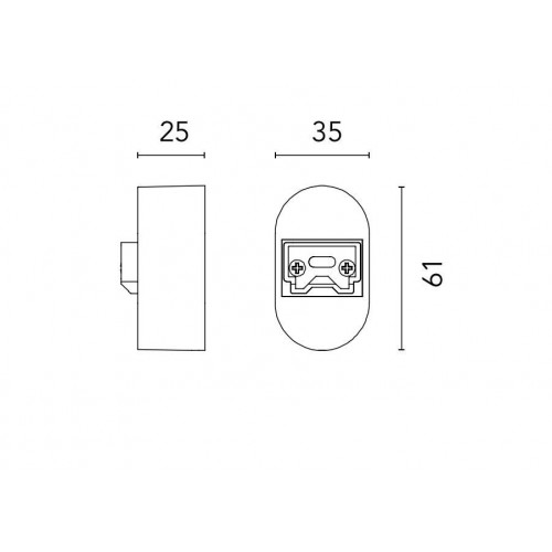 플로스 C1 모노 Spot Small - Wall mount adapter 화이트 FLOS C1 Mono Spot Small - Wall mount adapter White 24840