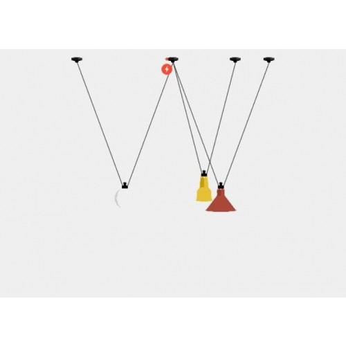 DCW 에디션 레 아크로베츠 드 그라스 325 램프갓 XL Conic Red DCW EDITIONS Les Acrobates De Gras 325 Lampshade XL Conic Red 19907