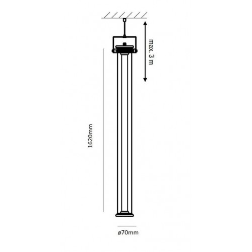DCW 에디션 인 더 튜브 360 버티컬 펜던트 1600 No Mesh 트랜스페런트 DCW EDITIONS In The Tube 360 Vertical pendant 1600 No Mesh Transparent 15704