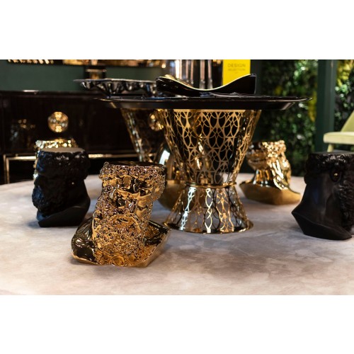 브이지NEWTREND Gatsby 테이블 with 블랙 Marquinia Marble Top and Arabesque Structure fro. 13000
