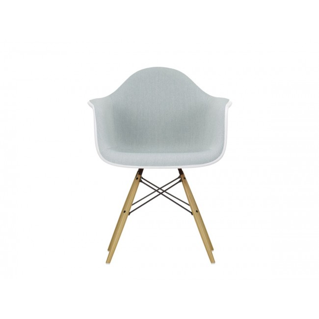 비트라 DAW 임스 플라스틱 암체어 팔걸이 의자 - Upholstered 골든 Maple Base Vitra Eames Plastic Armchair Golden 02743