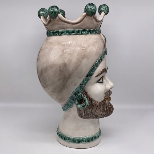 DD Ceramiche Siciliane Luis Giant Man 그린 스피어S Moors Head 14728