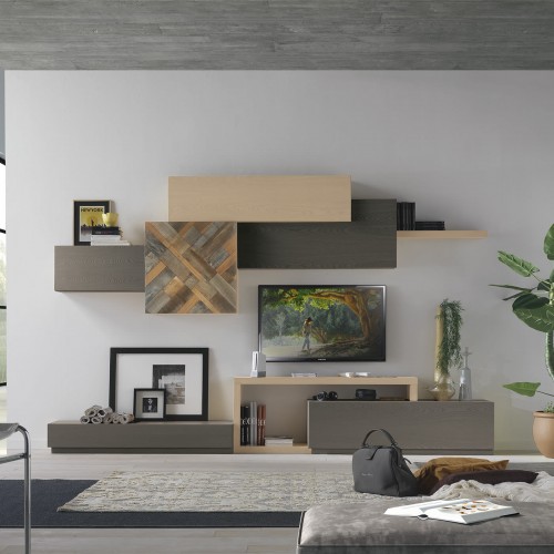Epocart 사각 스퀘어 Wall Unit with Old Wooden i_n_s_e_r_ts 11652