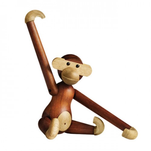 카이보예센 Wooden Monkey small teak 23421